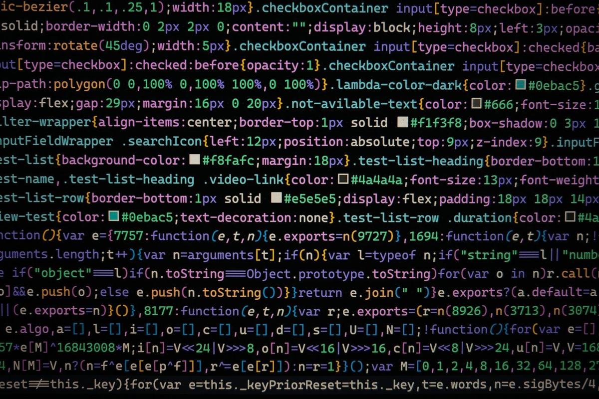 a computer screen with a lot of text on it